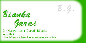 bianka garai business card